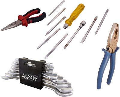 

Asraw Hand Tool Kit(12 Tools), Multicolor