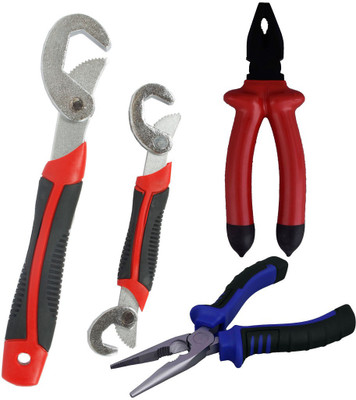 

Asraw Snap N Grip, Plier & Nose Plier Hand Tool Kit(3 Tools), Multicolor