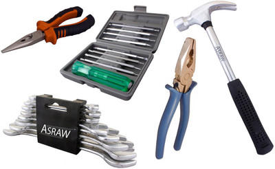 

Asraw Hand Tool Kit(13 Tools), Multicolor