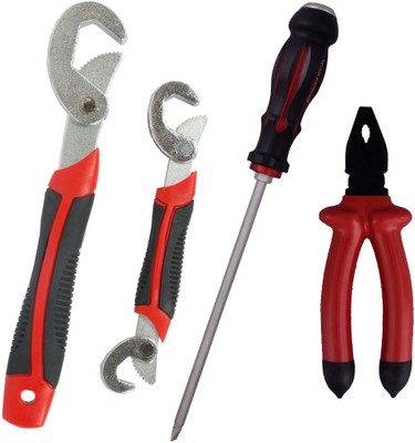 

Asraw Snap N Grip, Plier & Double Sided Screwdriver Hand Tool Kit(3 Tools), Multicolor