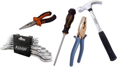 

Asraw Hand Tool Kit(13 Tools), Multicolor