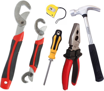 

Asraw Hand Tool Kit(6 Tools), Multicolor