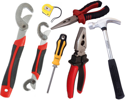 Asraw Hand Tool Kit(7 Tools), Multicolor