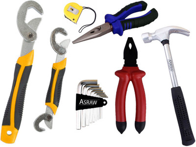 

Asraw Hand Tool Kit(7 Tools), Multicolor