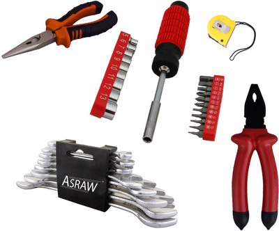 

Asraw Hand Tool Kit(13 Tools), Multicolor
