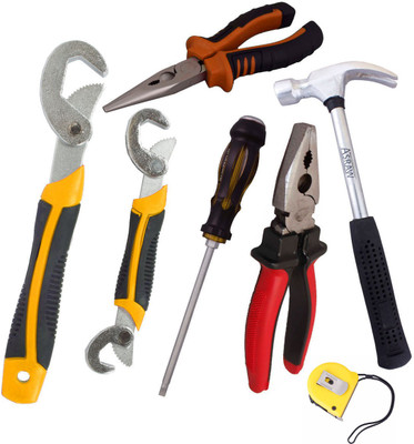 

Asraw Hand Tool Kit(7 Tools), Multicolor