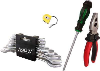 

Asraw Hand Tool Kit(12 Tools), Multicolor
