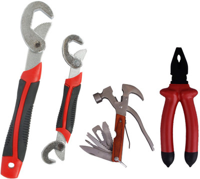 

Asraw Snap N Grip, Plier & Multi Hammer Hand Tool Kit(3 Tools), Multicolor