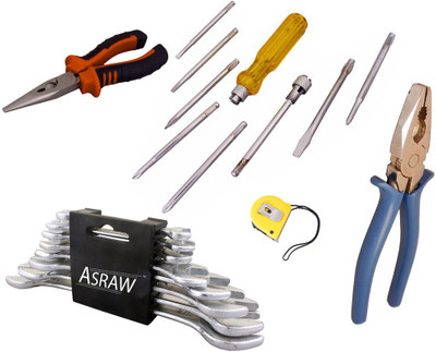 

Asraw Hand Tool Kit(13 Tools), Multicolor