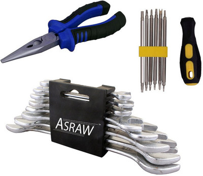 

Asraw Hand Tool Kit(11 Tools), Multicolor