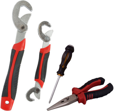 

Asraw Snap N Grip, Nose Plier & Double Sided Screwdriver Hand Tool Kit(3 Tools), Multicolor