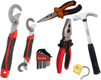 

Asraw Hand Tool Kit(7 Tools), Multicolor