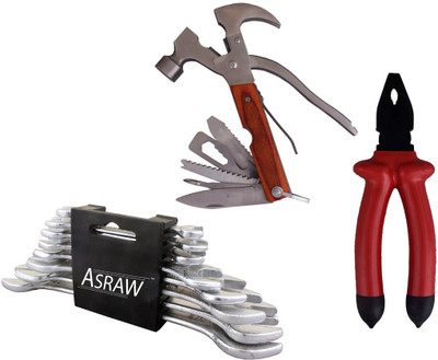 

Asraw Hand Tool Kit(11 Tools), Multicolor