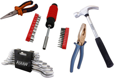 

Asraw Hand Tool Kit(13 Tools), Multicolor