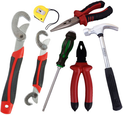

Asraw Hand Tool Kit(7 Tools), Multicolor