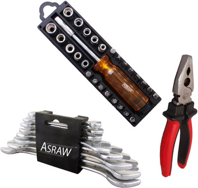

Asraw Hand Tool Kit(11 Tools), Multicolor