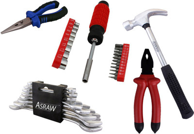 

Asraw Hand Tool Kit(13 Tools), Multicolor