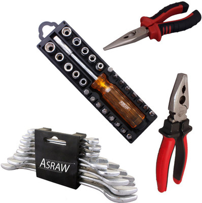 

Asraw Hand Tool Kit(12 Tools), Multicolor