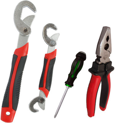 

Asraw Snap N Grip, Plier & Double Sided Screwdriver Hand Tool Kit(3 Tools), Multicolor