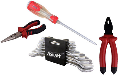 

Asraw Hand Tool Kit(12 Tools), Multicolor