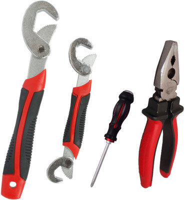 

Asraw Snap N Grip, Plier & Double Sided Screwdriver Hand Tool Kit(3 Tools), Multicolor
