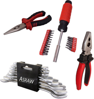 

Asraw Hand Tool Kit(12 Tools), Multicolor