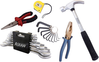 

Asraw Hand Tool Kit(14 Tools), Multicolor