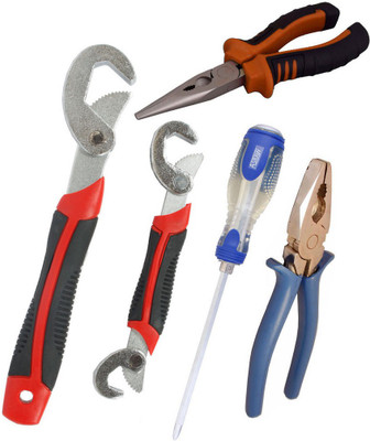 

Asraw Snap N Grip, Plier, Nose Plier & Double Sided Screwdriver Hand Tool Kit(4 Tools), Multicolor