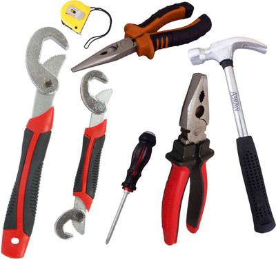

Asraw Hand Tool Kit(7 Tools), Multicolor