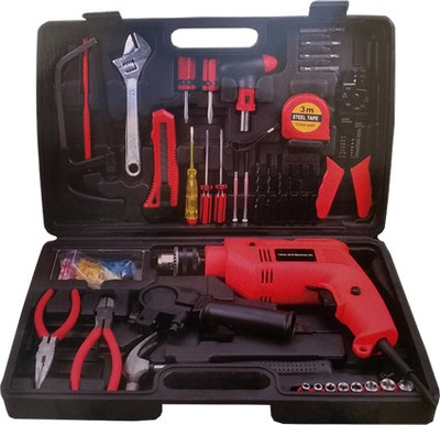 

Go Prime HTK13-129 Power & Hand Tool Kit(129 Tools), Black;red