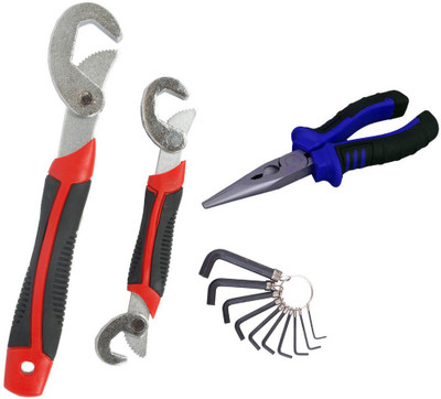 

Asraw Snap N Grip, Nose Plier & Allen key Hand Tool Kit(3 Tools), Multicolor