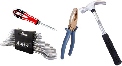 

Asraw Hand Tool Kit(12 Tools), Multicolor