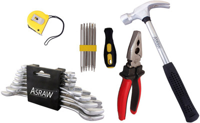 

Asraw Hand Tool Kit(13 Tools), Multicolor