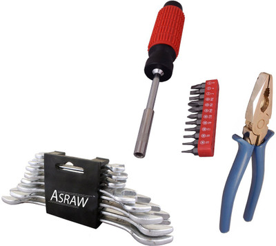 

Asraw Hand Tool Kit(11 Tools), Multicolor