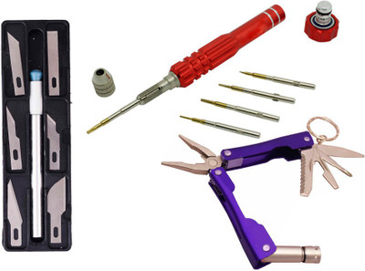 Asraw Hand Tool Kit(3 Tools), Red