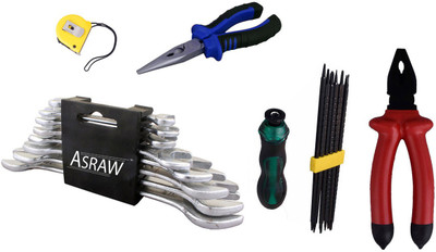 

Asraw Hand Tool Kit(13 Tools), Multicolor