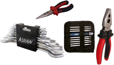 Asraw Hand Tool Kit(12 Tools), Multicolor