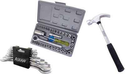 

Asraw Hand Tool Kit(11 Tools), Multicolor