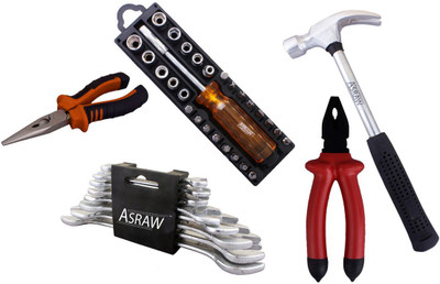 

Asraw Hand Tool Kit(13 Tools), Multicolor