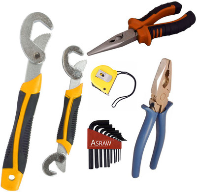 

Asraw Hand Tool Kit(6 Tools), Multicolor