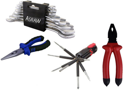 

Asraw Hand Tool Kit(12 Tools), Multicolor