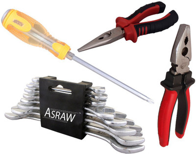 Asraw Hand Tool Kit(12 Tools), Multicolor