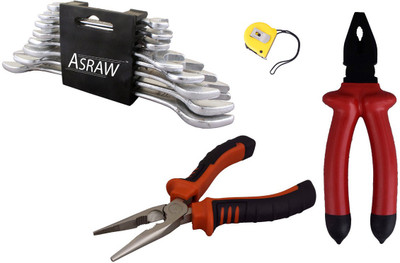Asraw Hand Tool Kit(12 Tools), Multicolor