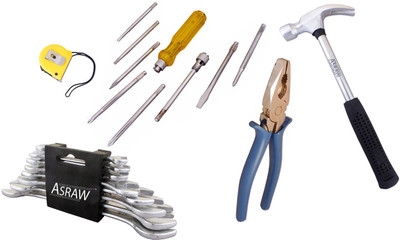 

Asraw Hand Tool Kit(13 Tools), Multicolor