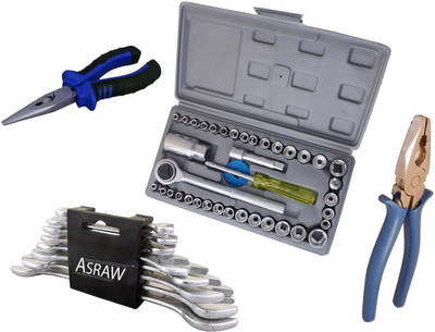 

Asraw Hand Tool Kit(12 Tools), Multicolor