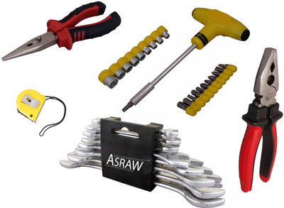 

Asraw Hand Tool Kit(13 Tools), Multicolor