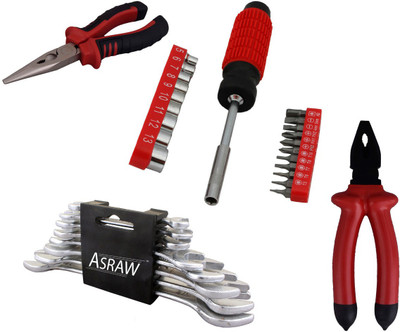 

Asraw Hand Tool Kit(12 Tools), Multicolor