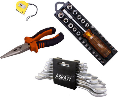 

Asraw Hand Tool Kit(12 Tools), Multicolor