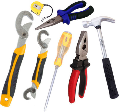 

Asraw Hand Tool Kit(7 Tools), Multicolor
