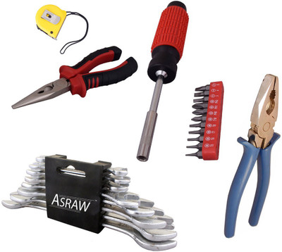 

Asraw Hand Tool Kit(13 Tools), Multicolor